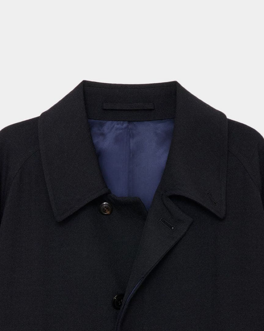 【未使用】marka ウールサージ ワッシャータンブラーコート black