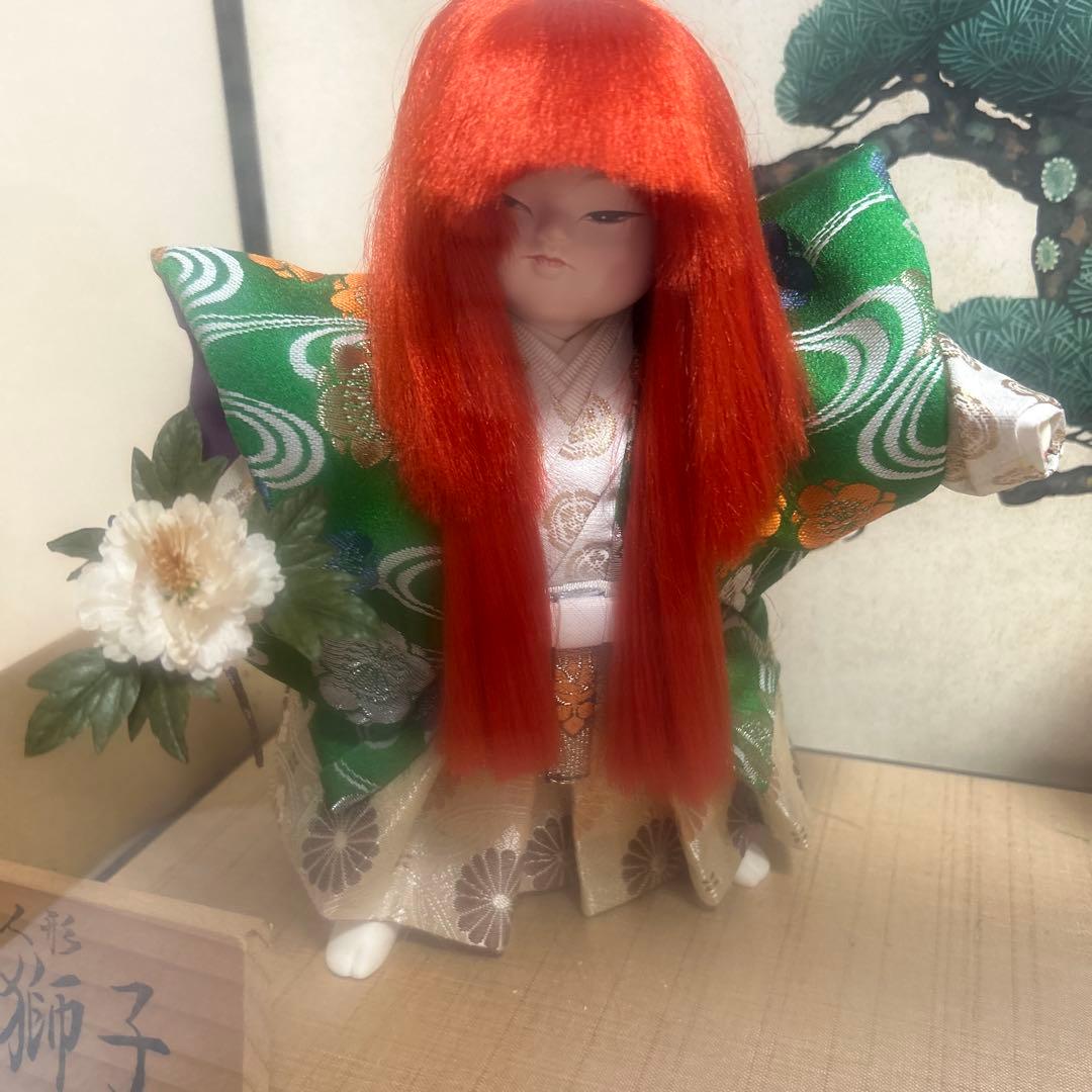 連獅子 日本人形 三陽作