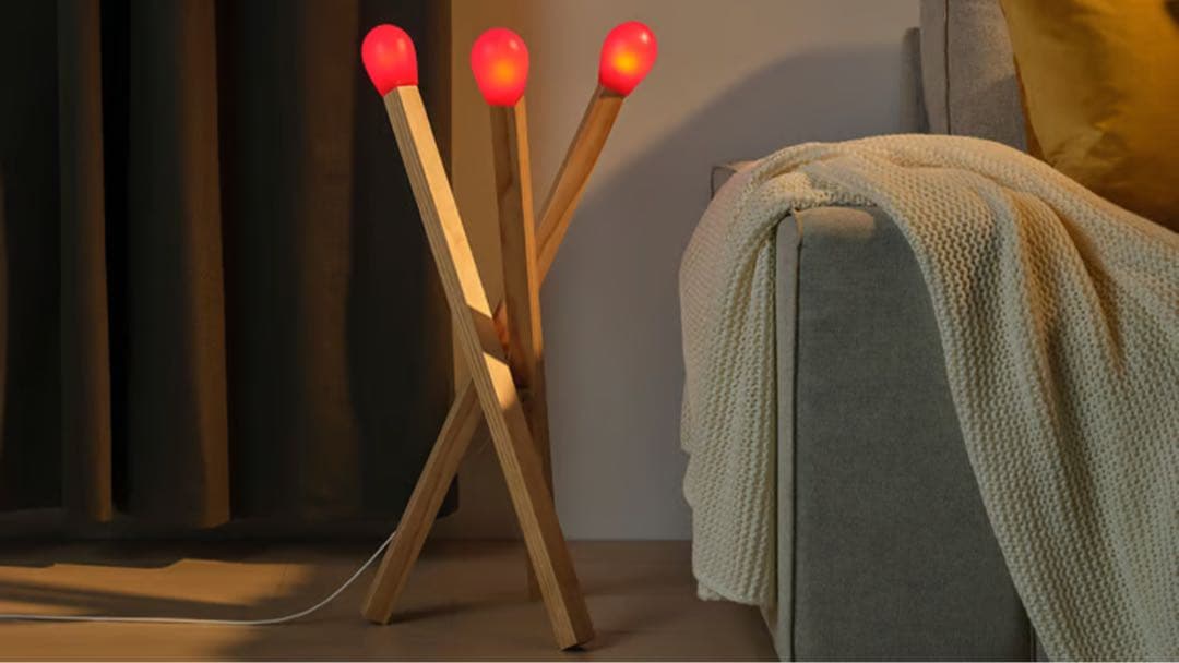 IKEA STRÅLA マッチ棒 ランプ