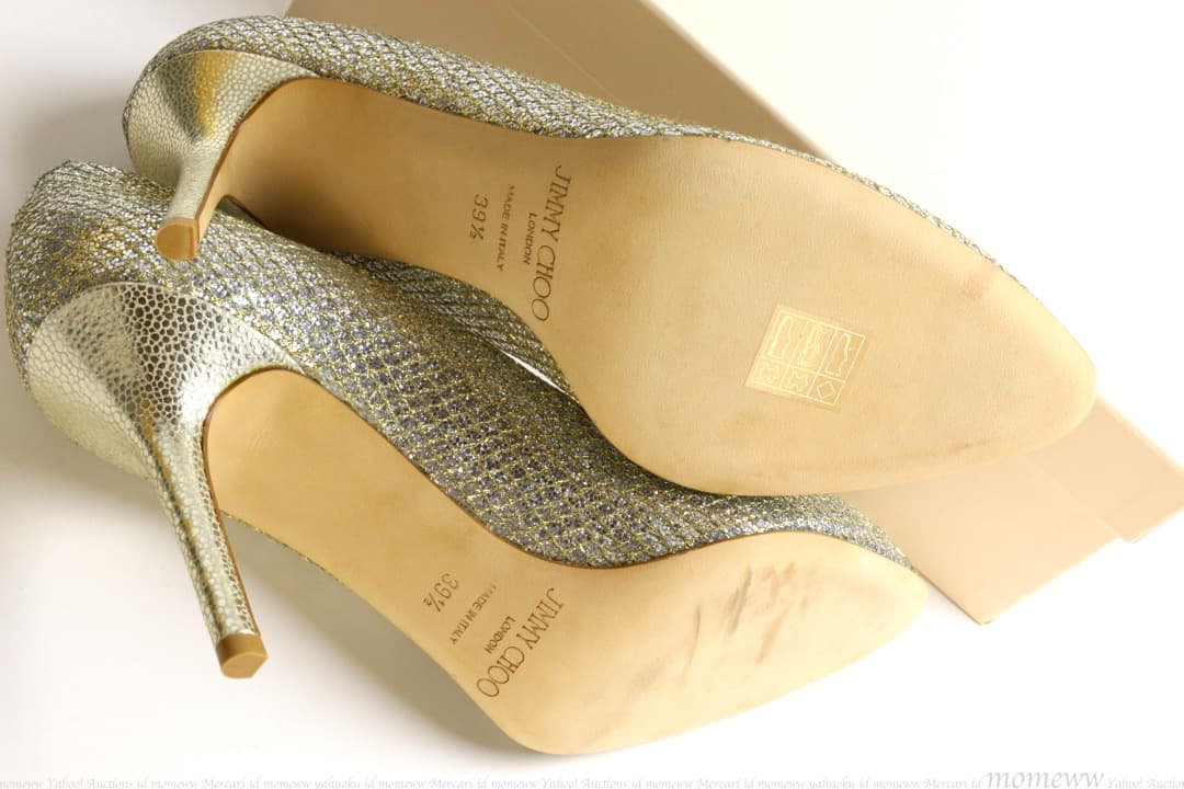新品 JIMMY CHOO ジミーチュウ パンプス グリッターラーメ 39.5