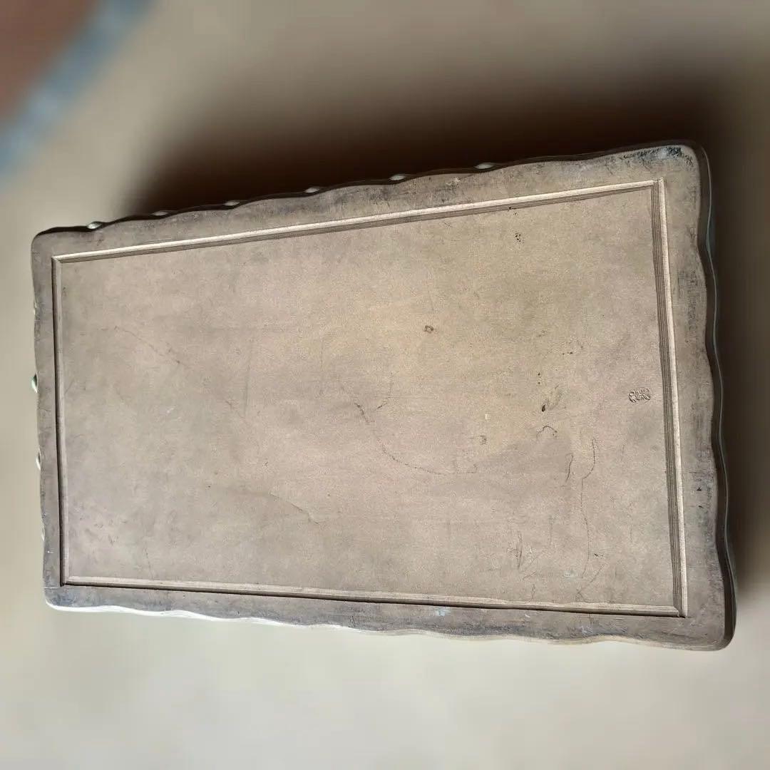 波型縁取り陶器製花器 中型