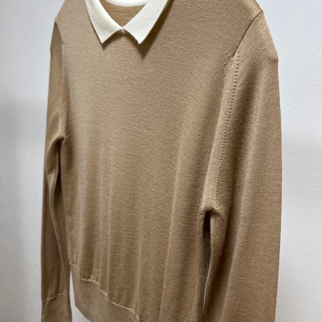 JOHN SMEDLEY ジョンスメドレー バイカラークレリックニットポロ