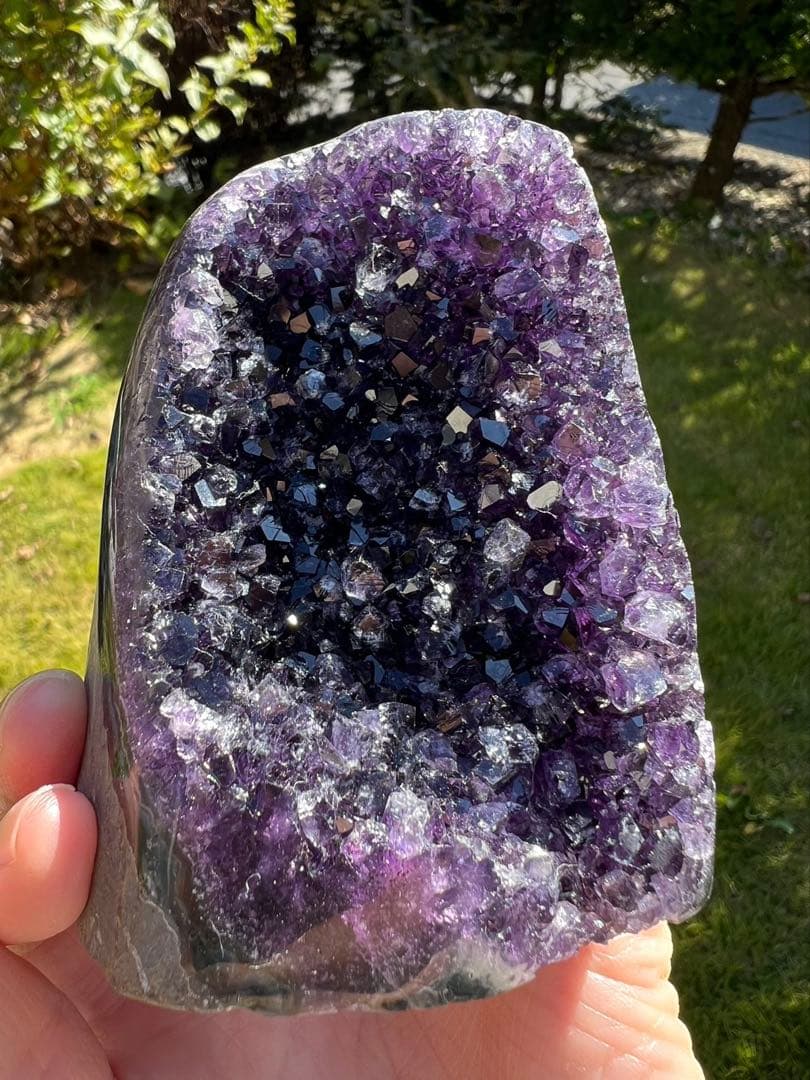 A756 アメジストクラスター　ローズクォーツ丸玉　2点セット　天然石