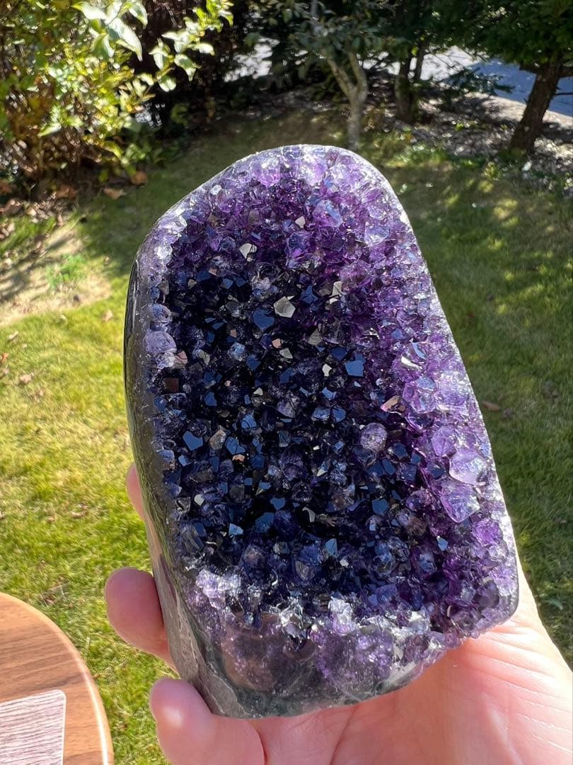 A756 アメジストクラスター　ローズクォーツ丸玉　2点セット　天然石