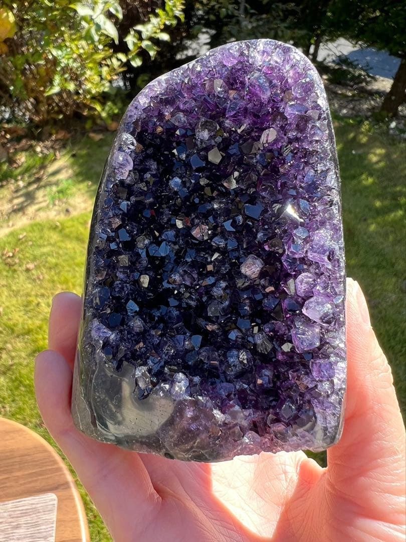 A756 アメジストクラスター　ローズクォーツ丸玉　2点セット　天然石