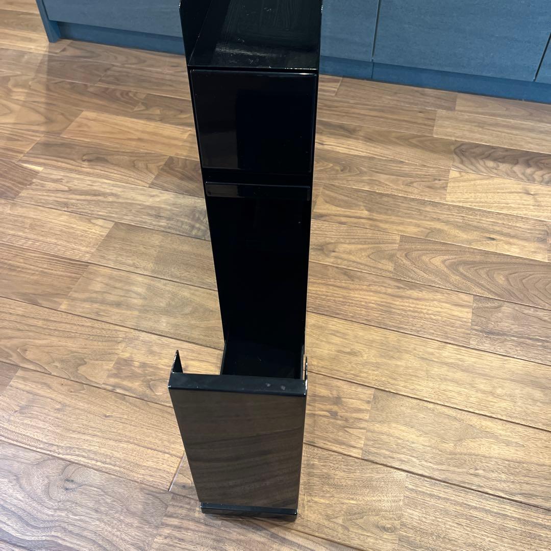 ★大人気★ Tower 隠せる調味料ラックタワー(黒) 2段