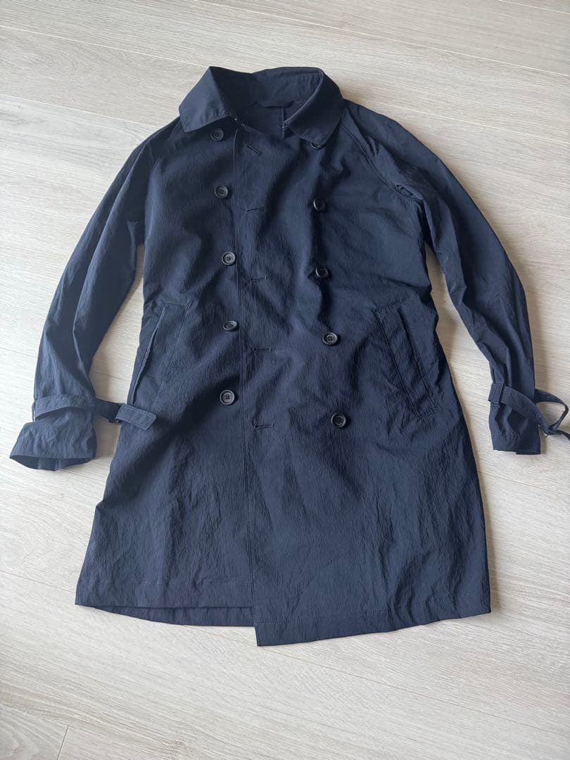 SHIN 　AOURE アウール　濃紺　ダブル トレンチコート