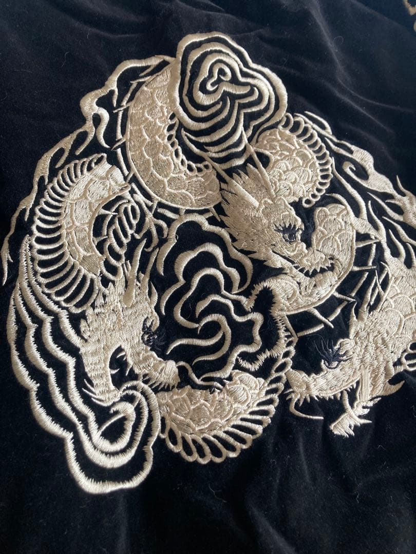 Script 花旅楽団 スクリプト　別珍　龍　和柄　刺繍　スカジャン　2面