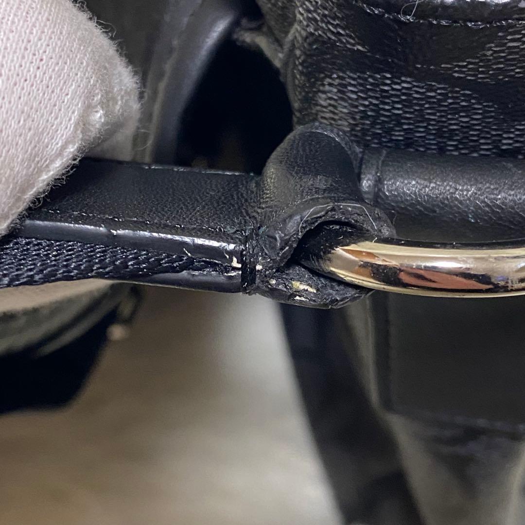 COACH ヘリテージ メッセンジャーバッグ シグネチャー　PVC ブラック