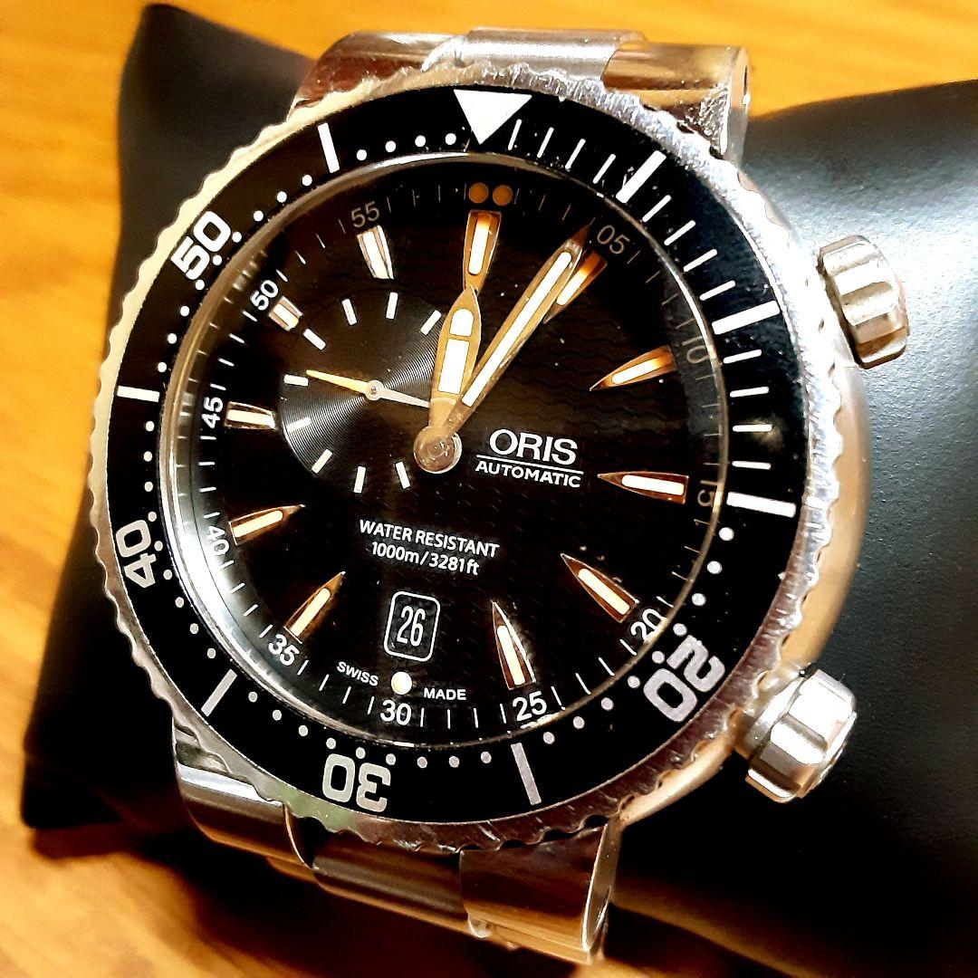オリス　ダイバーズ　7609　スモセコ　1000m　デイト　ATメンズ腕時計