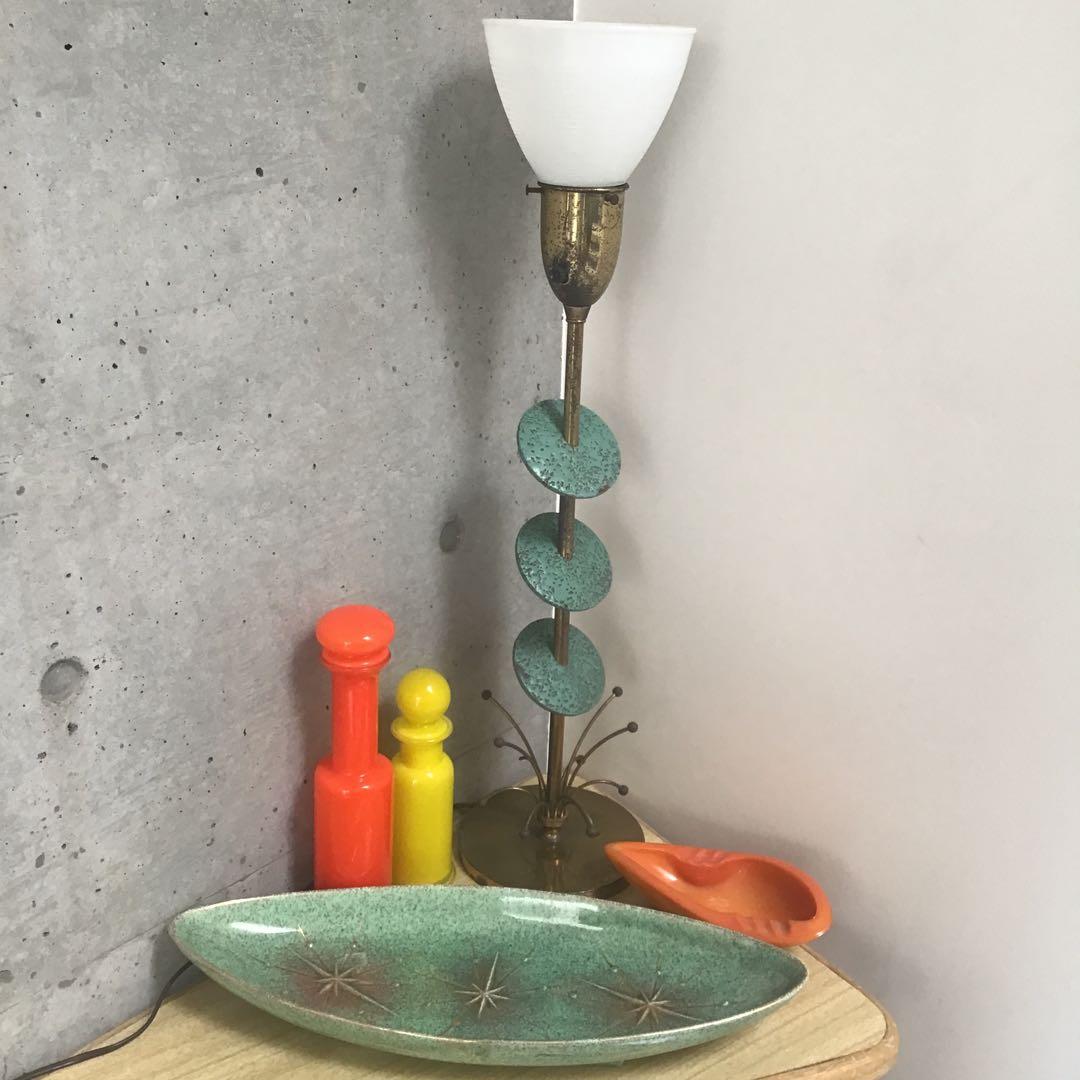 【専用】USA 50s ミルクガラス テーブルランプ ミッドセンチュリー