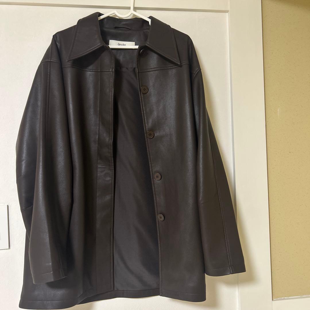 anuke エコレザーオーバージャケット サイズ36