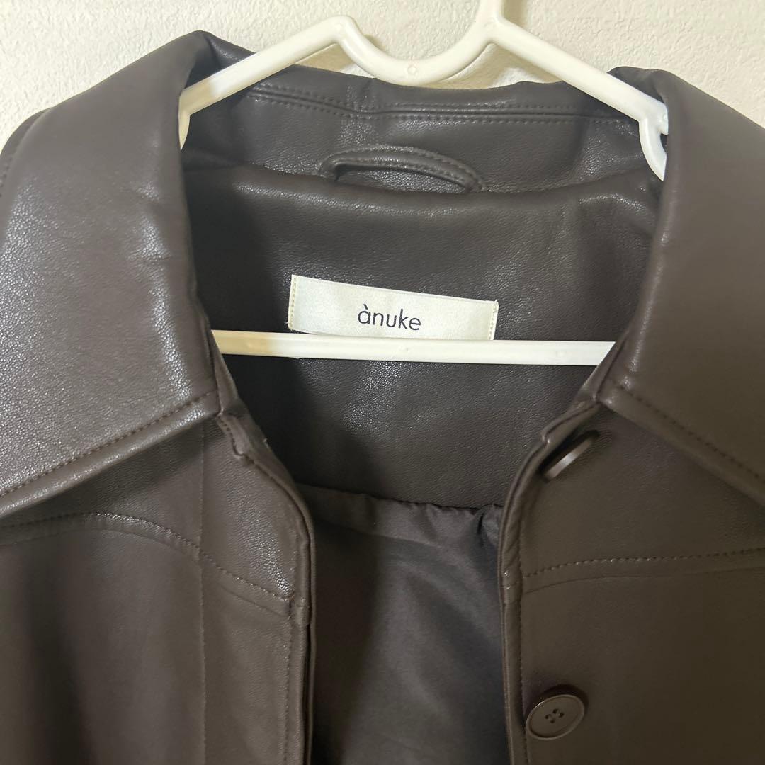 anuke エコレザーオーバージャケット サイズ36