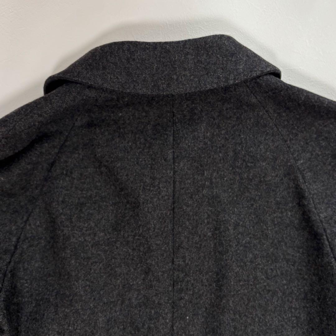 【美品】イタリア製 ベルベスト ウール バルマカーンコート グレー 46 M相当