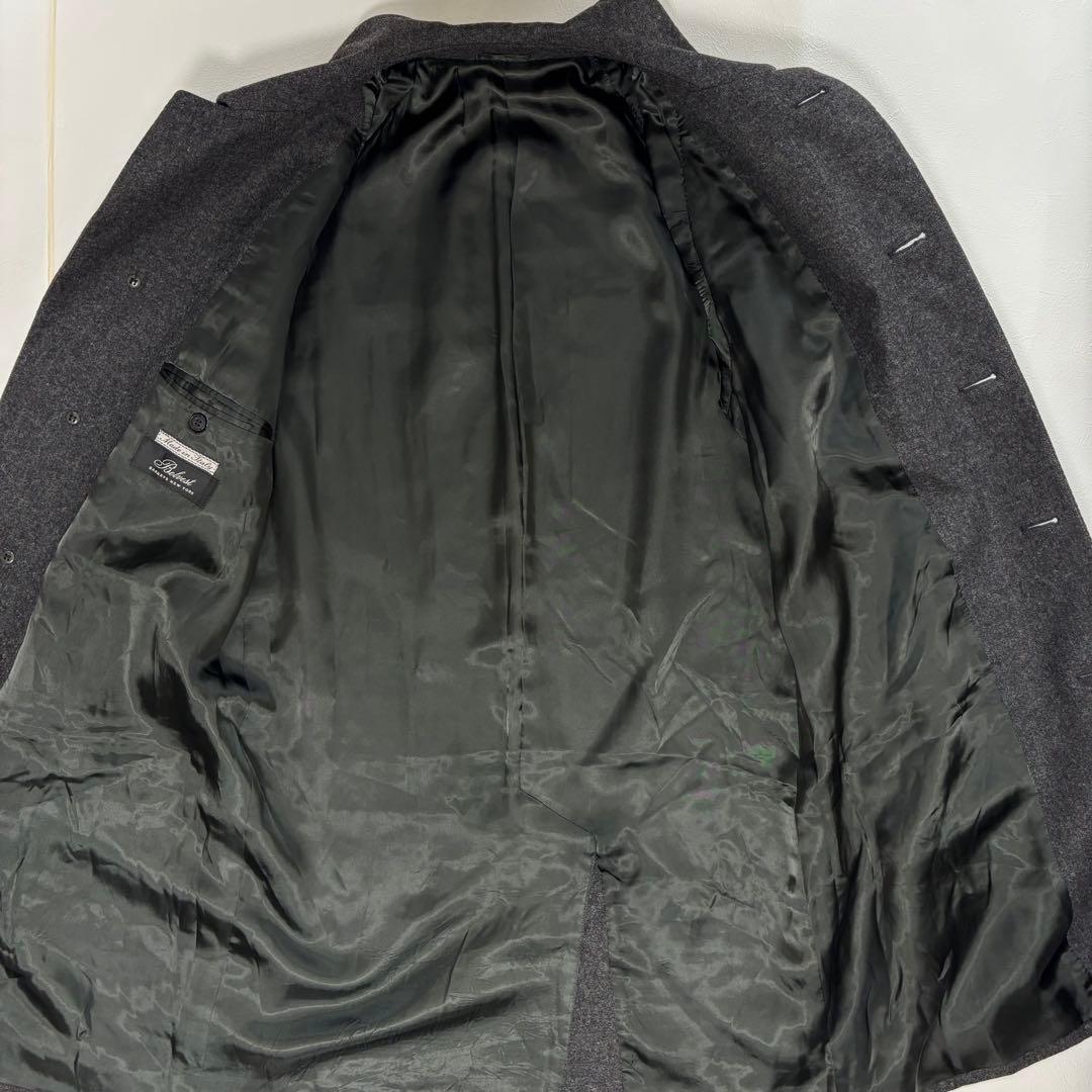 【美品】イタリア製 ベルベスト ウール バルマカーンコート グレー 46 M相当