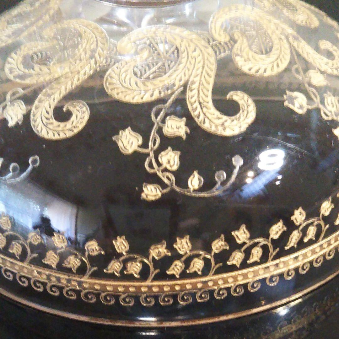 オールドBaccarat金彩シャンパングラスのペアセット