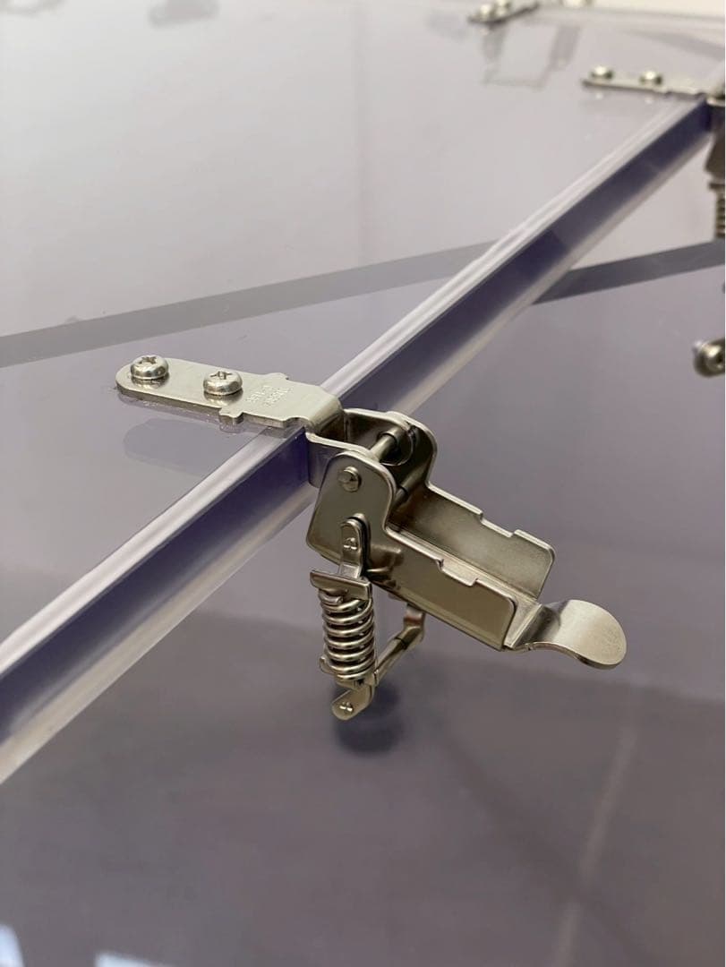 未使用アクリルケース キューブBOX ディスプレイボックス ショーケース 透明紫