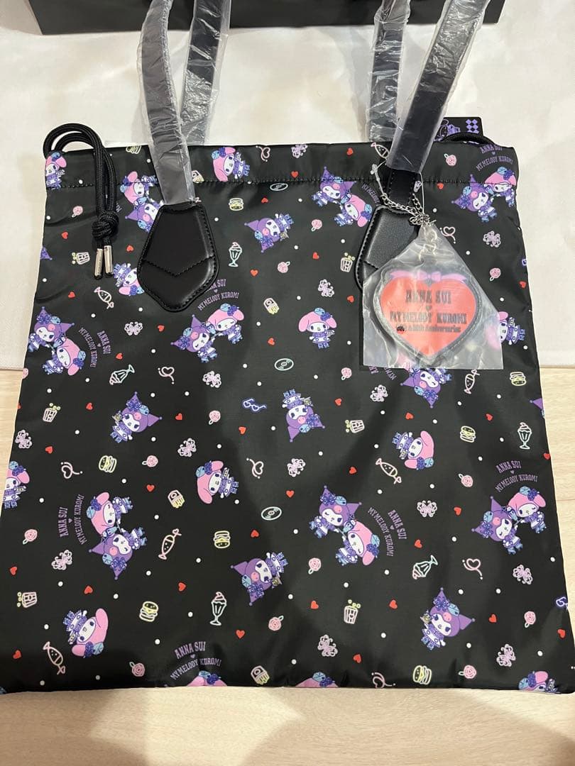 宮島　お値下げANNA SUI サンリオ　マイメロクロミ柄トートバッグ