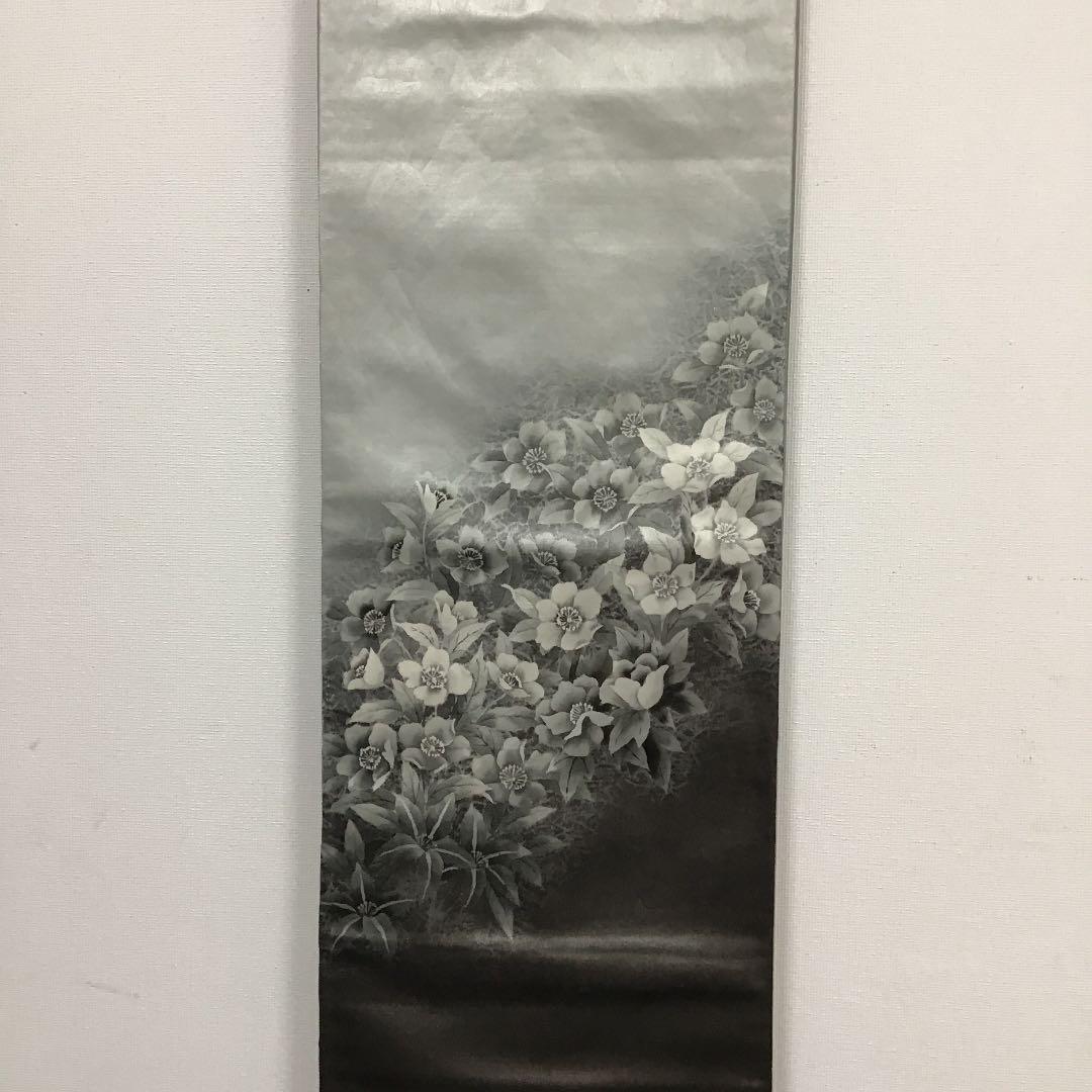 クリスマスローズ、正絹。