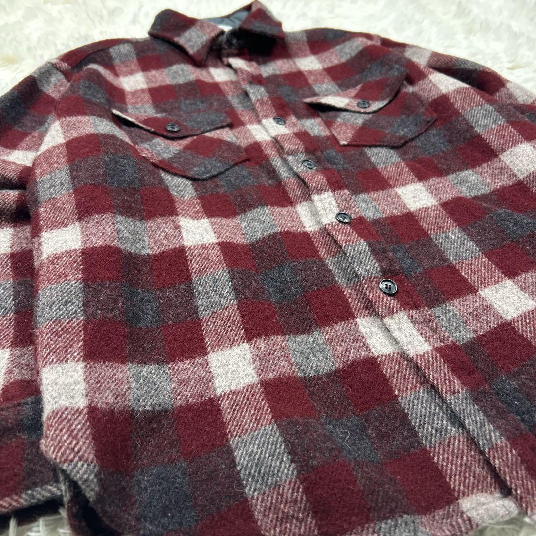 70s 白タグ　美品　ウールリッチ　CPOシャツジャケット　バッファローチェック