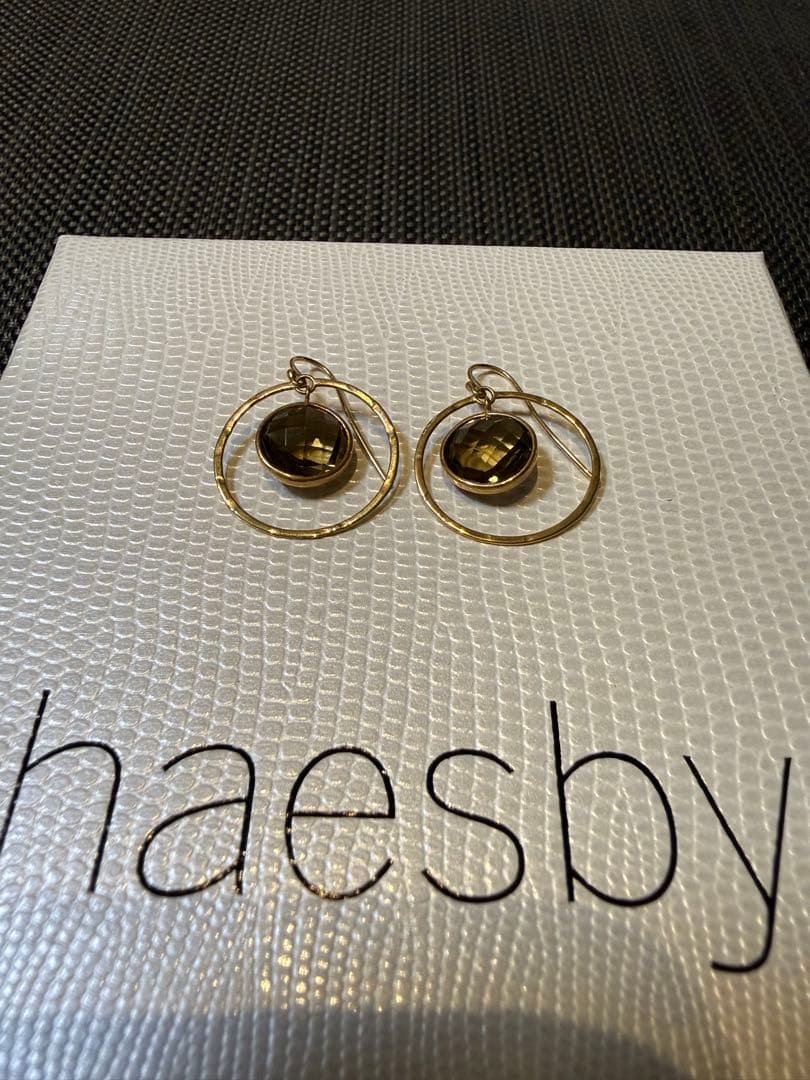 ◆◇Shaesby スモーキークォーツ フック ピアス ◇◆