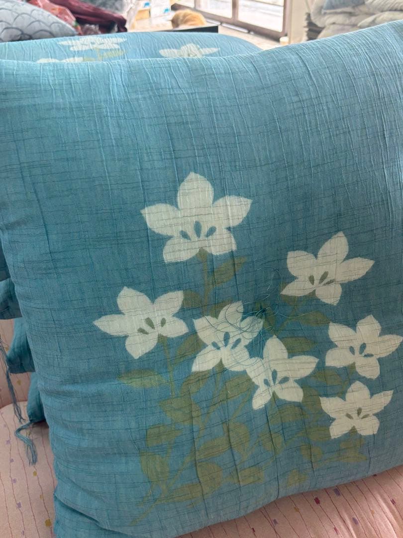 夏座布団　わ座布団　日本製　手作り55×59 5枚組