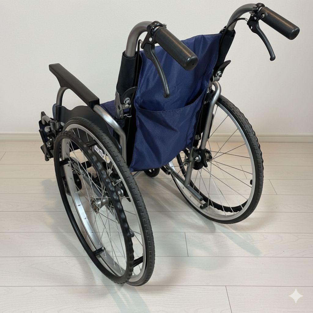 ♿小柄の人に最適 とても便利な多機能 超軽量 自走式 車椅子 ノーパンクタイヤ