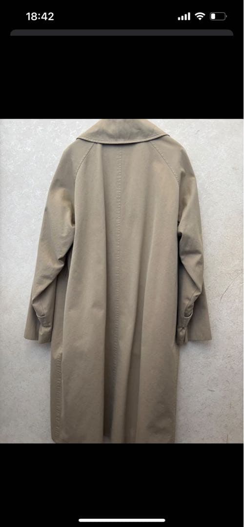 COMOLI ウォッシュド タイロッケンコート サイズ３　T01-04002