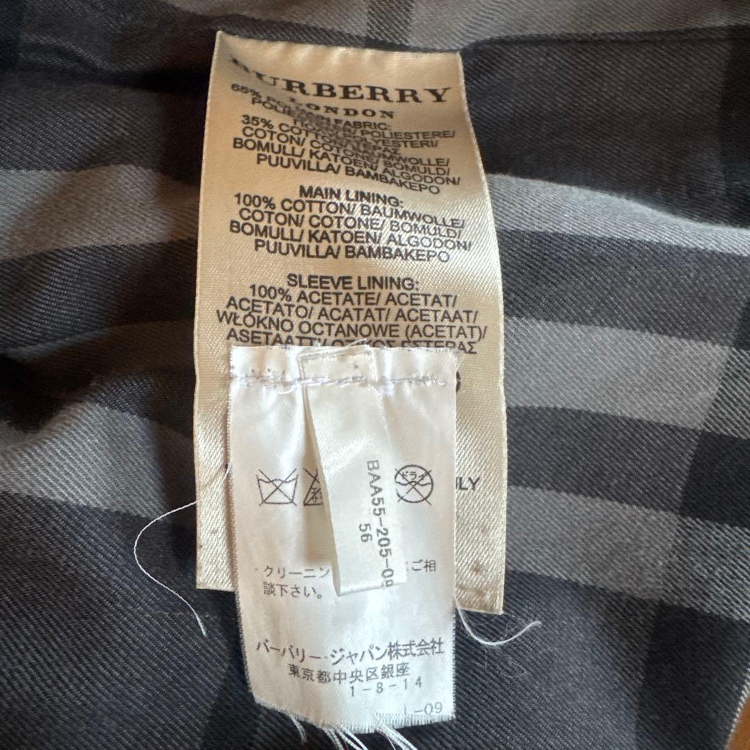 BURBERRY LONDON トレンチコート ノバチェック ブラック LL