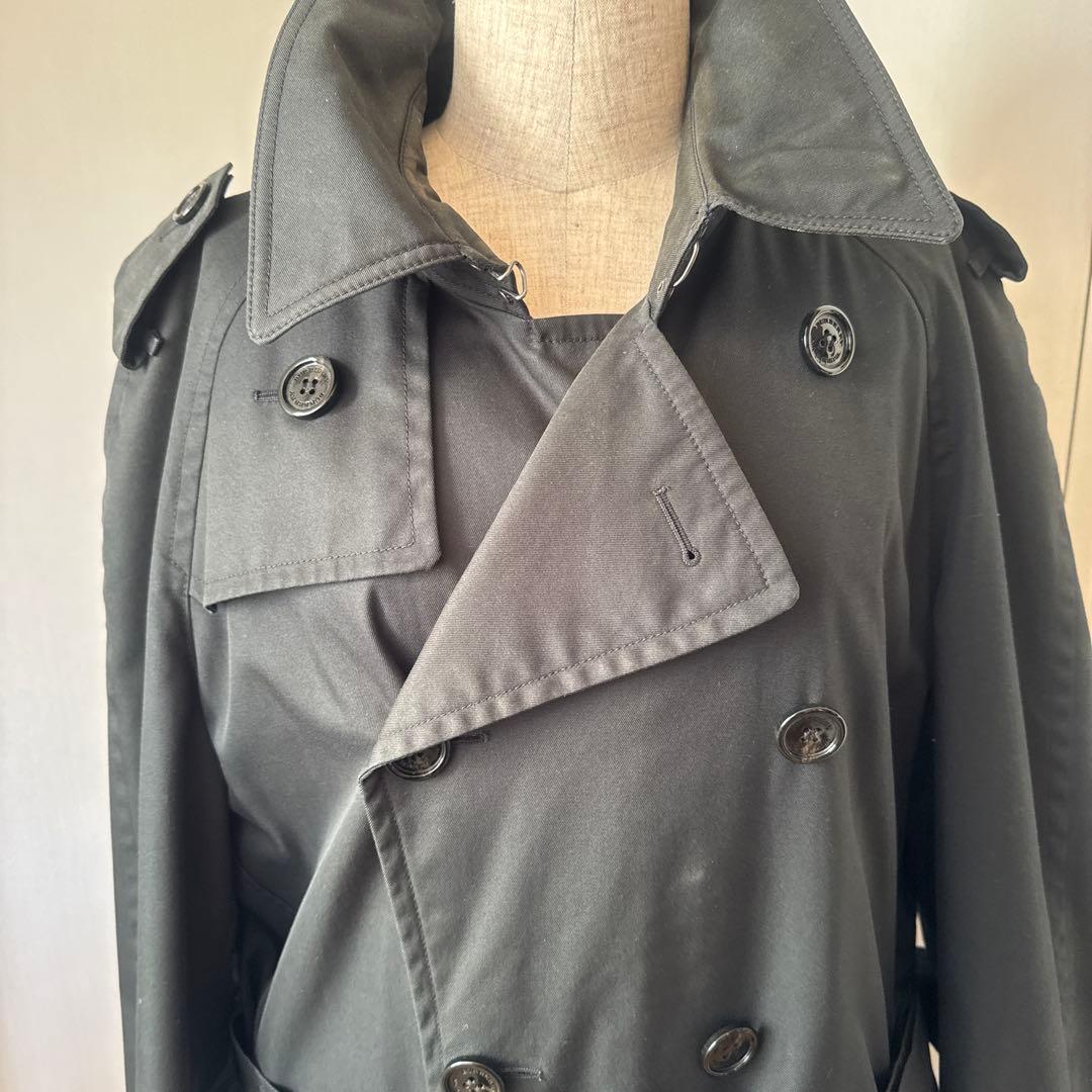 BURBERRY LONDON トレンチコート ノバチェック ブラック LL