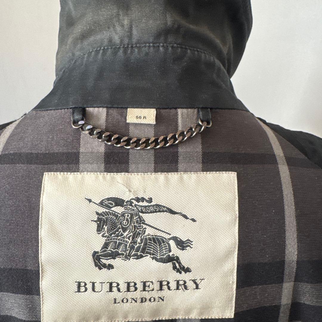 BURBERRY LONDON トレンチコート ノバチェック ブラック LL