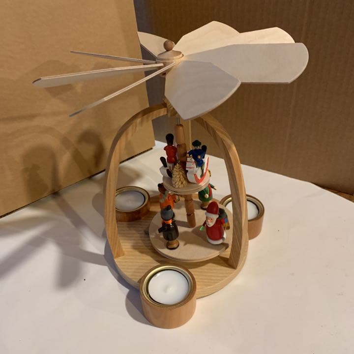 アトリエニキティキ   回転式キャンドルスタンド　3本アーチのクリスマス　新品