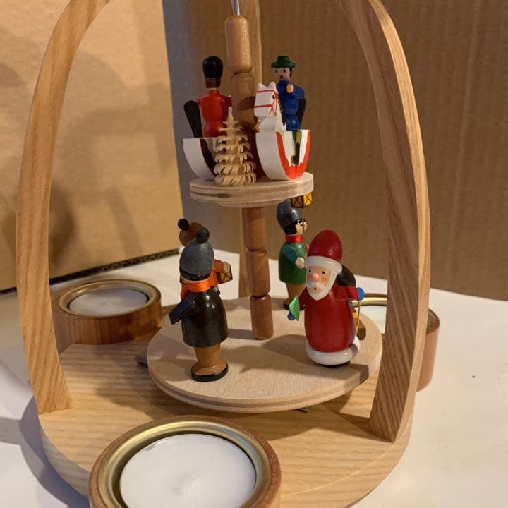 アトリエニキティキ   回転式キャンドルスタンド　3本アーチのクリスマス　新品