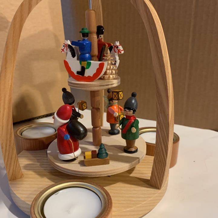 アトリエニキティキ   回転式キャンドルスタンド　3本アーチのクリスマス　新品