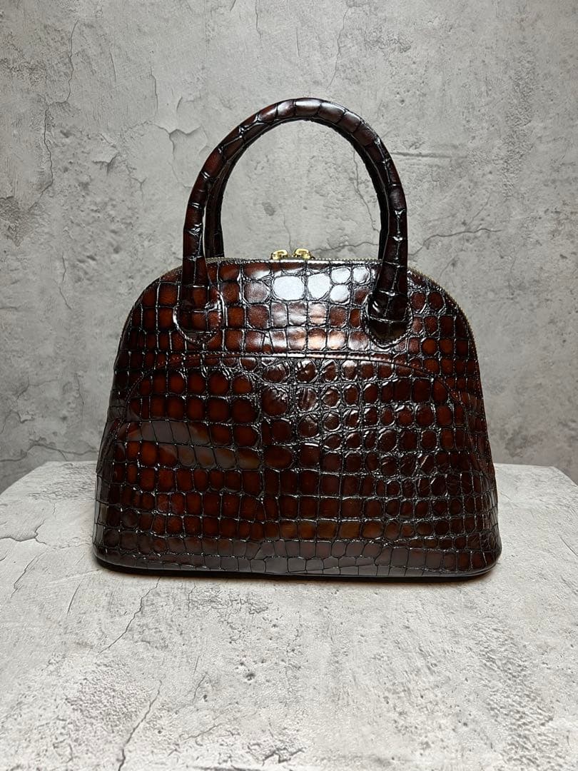 A.D.M.J. ダークブラウン ハンドバッグ