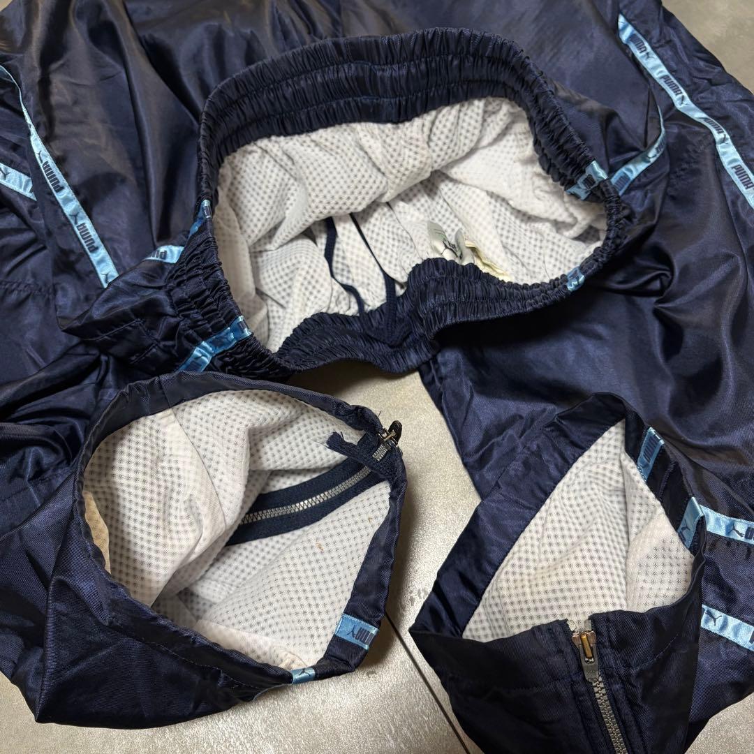 紺色プーマ PUMA 上下セット ジュビロ磐田 ナイロンジャケット L