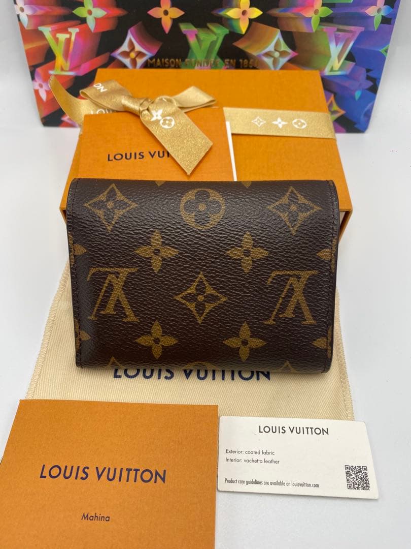 美品‼️ルイヴィトン　三つ折り財布　ポルトフォイユヴィクトリーヌ　モノグラム