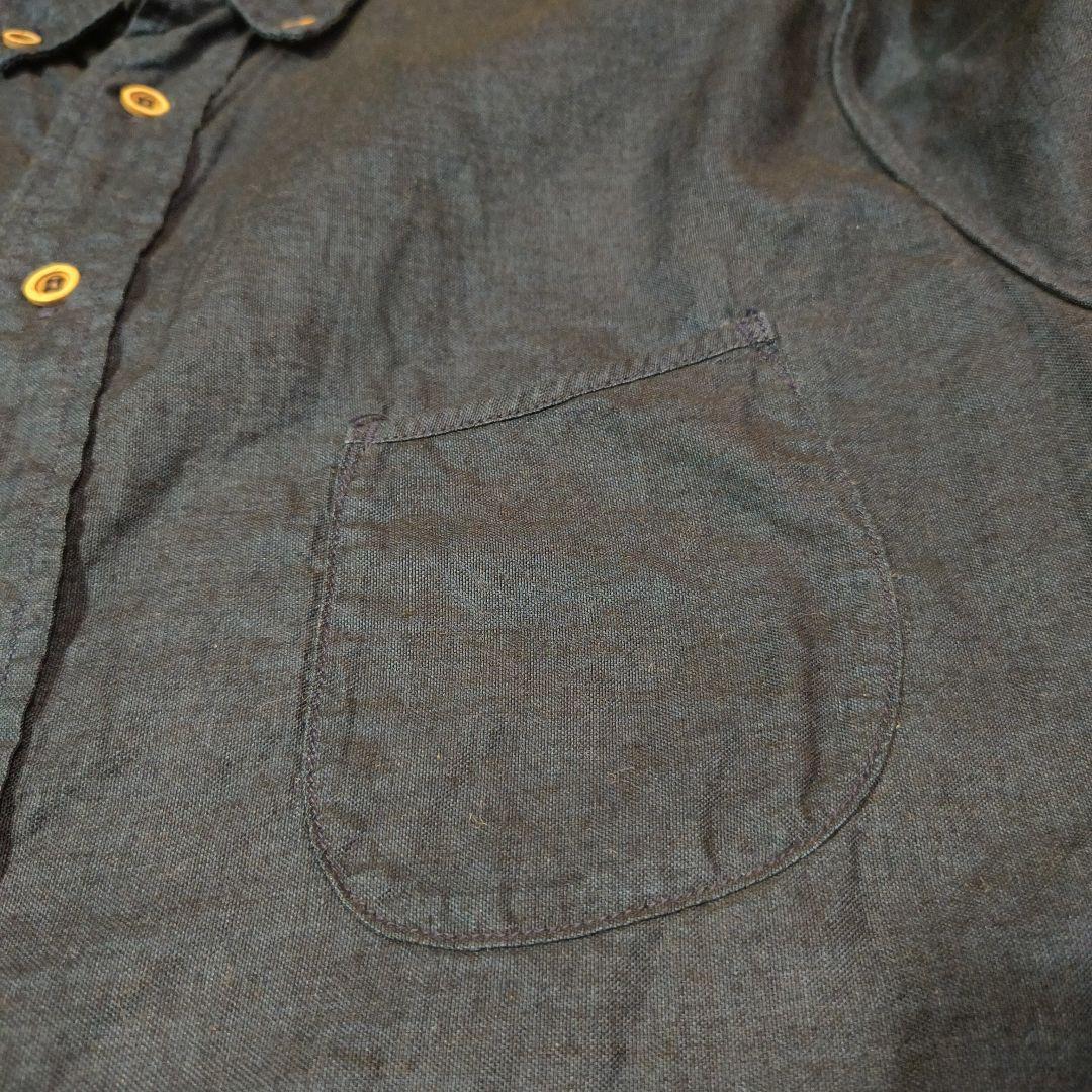 美品　４５R　45rpm　インディゴシャツ　タツノオトシゴ刺繍