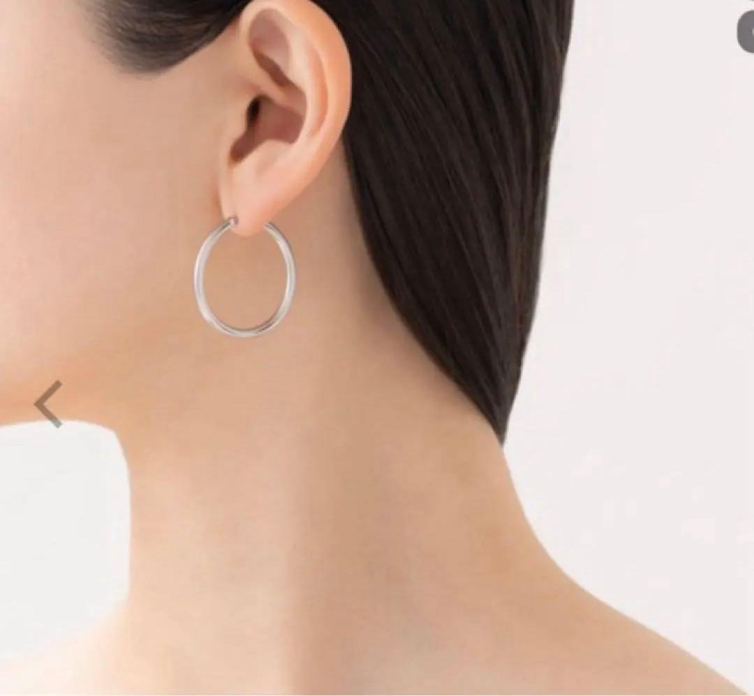 新品　MARIHA フープピアス シルバーMサイズ