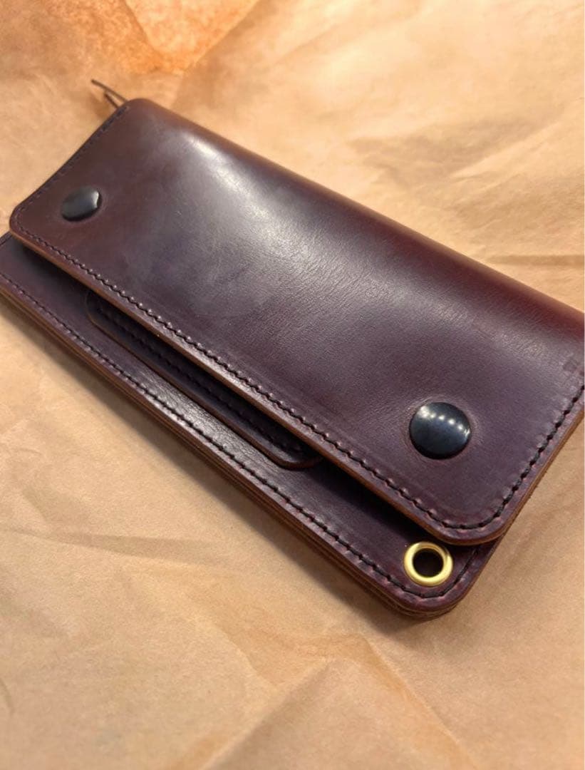 トラッカーウォレット クロムエクセル新 品バーガンディ