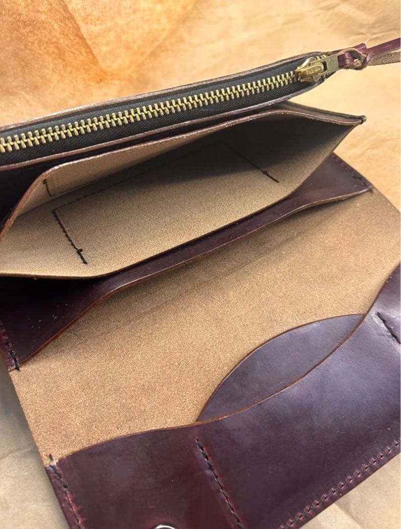 トラッカーウォレット クロムエクセル新 品バーガンディ