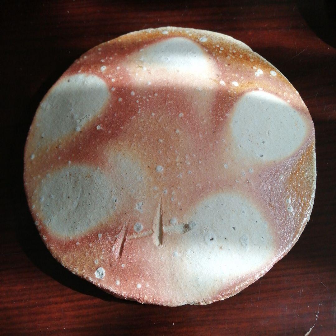 信楽焼　寺垣外窯　杉本貞光　信楽厚手皿　5枚　17cm