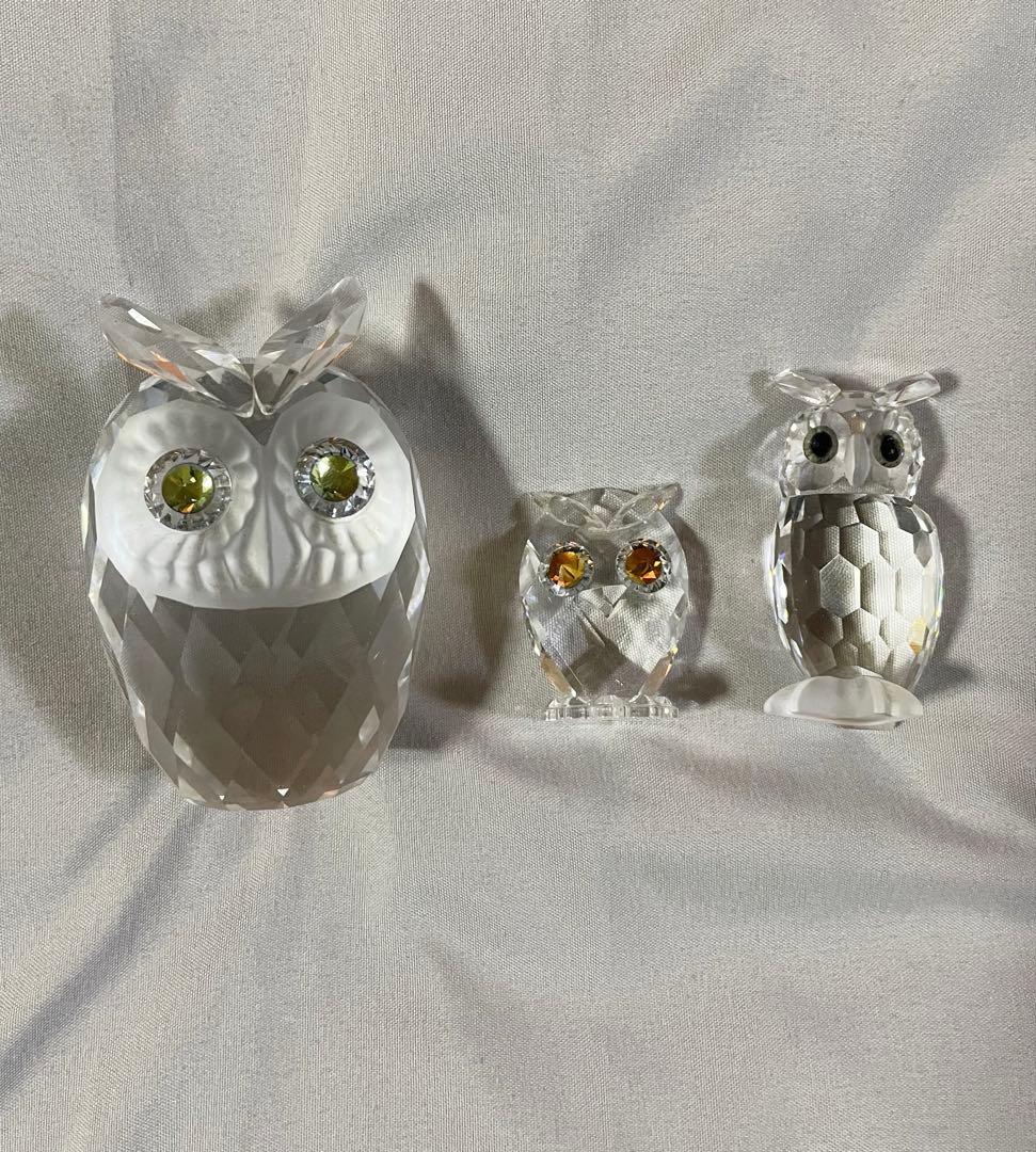 SWAROVSKI スワロフスキー フクロウ　3つセット　希少