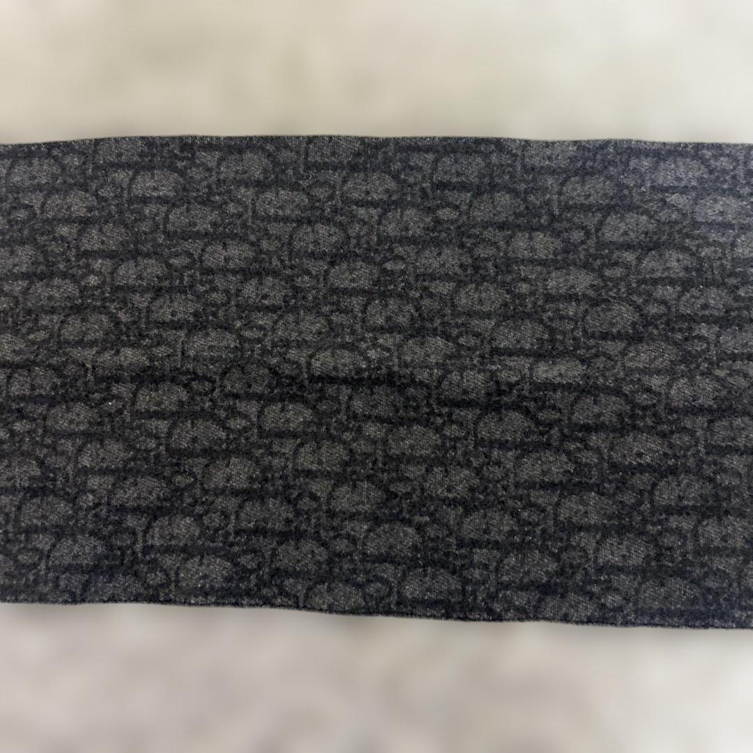 Christian Dior ヴィンテージ　トロッターマフラー　ブラック系