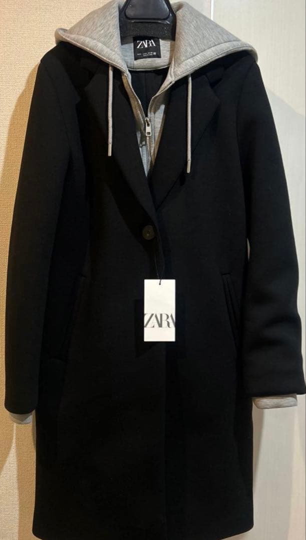【ほぼ未使用】ZARA 2WAYフード付きチェスターコート