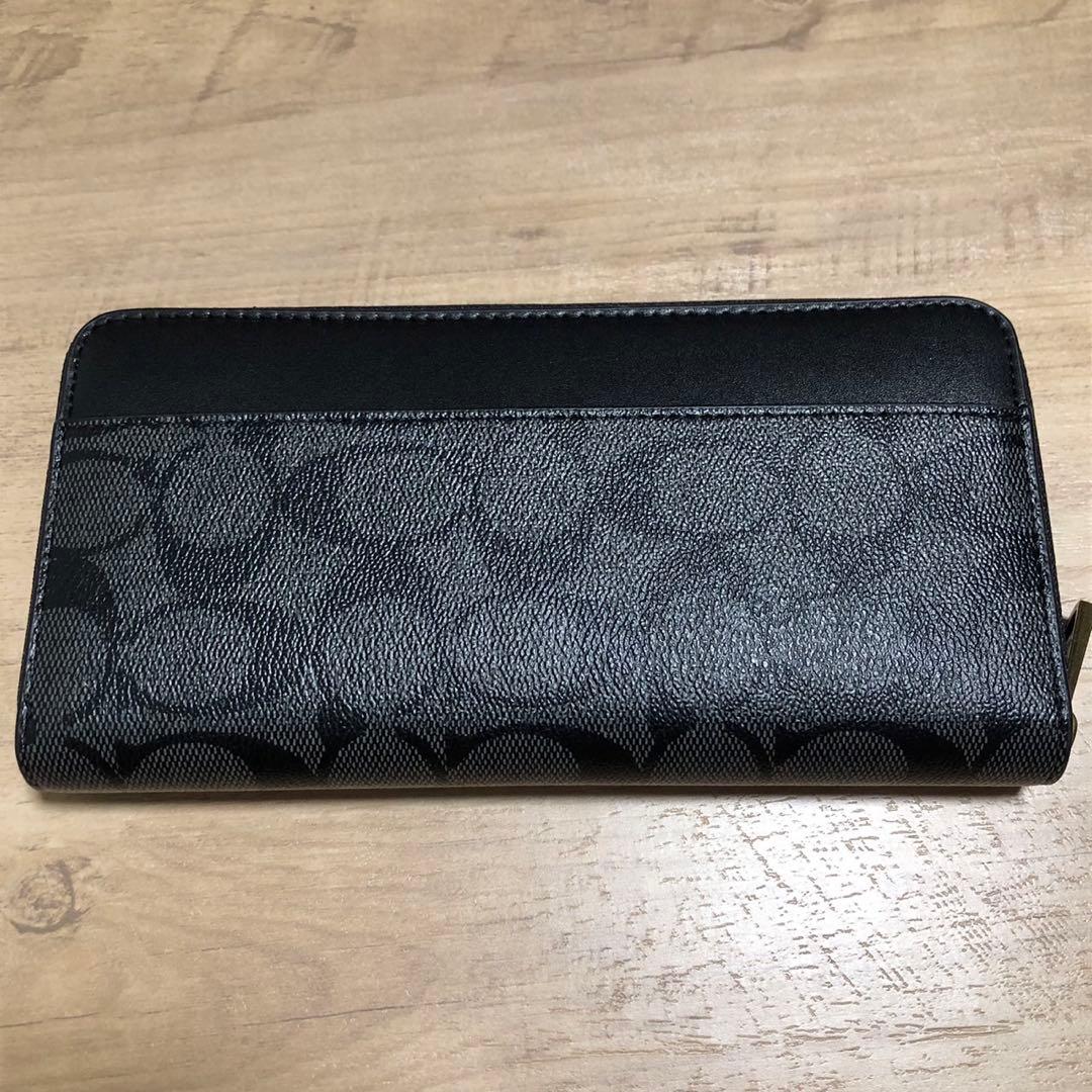 米*進様 COACH シグネチャー　ブラック 長財布