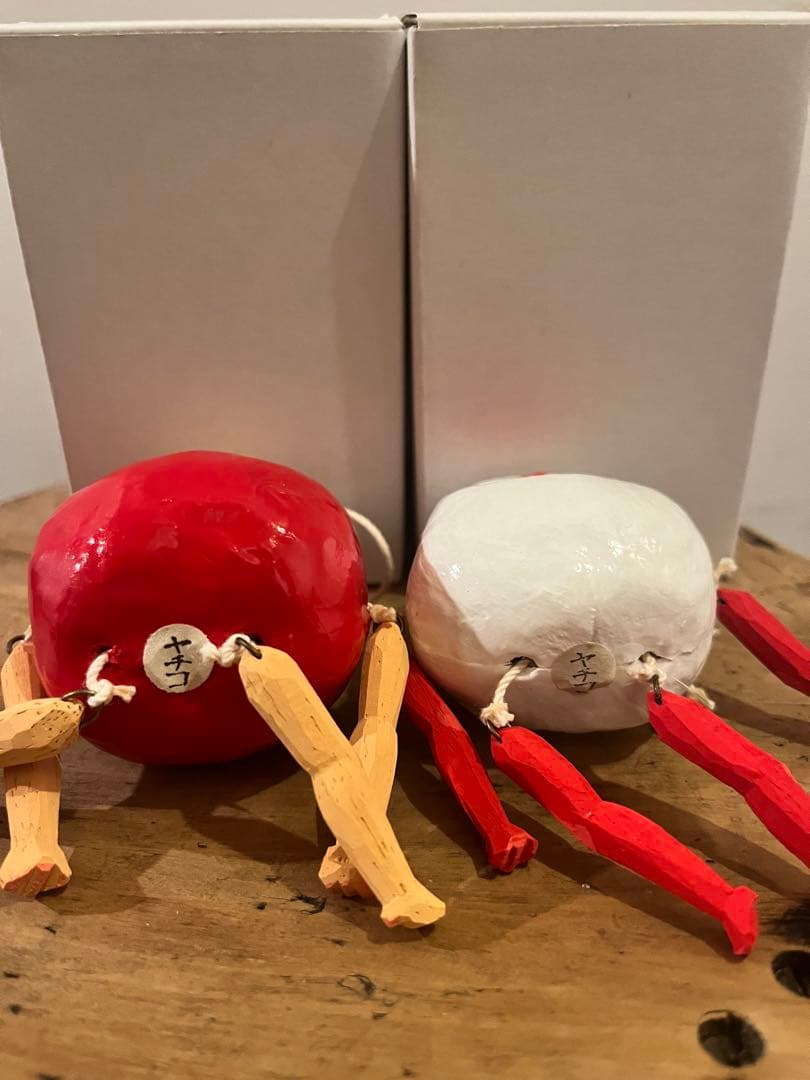 白　ヤチコダルマ　ぶらぶらダルマ　張子　郷土玩具　縁起物