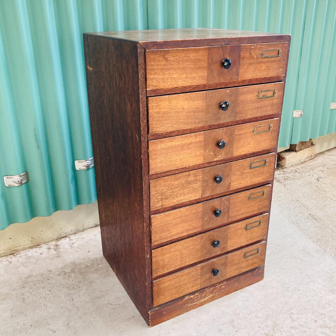 アンティーク　小引出し　チェスト　収納　ヴィンテージ家具　レトロ　仕分け収納