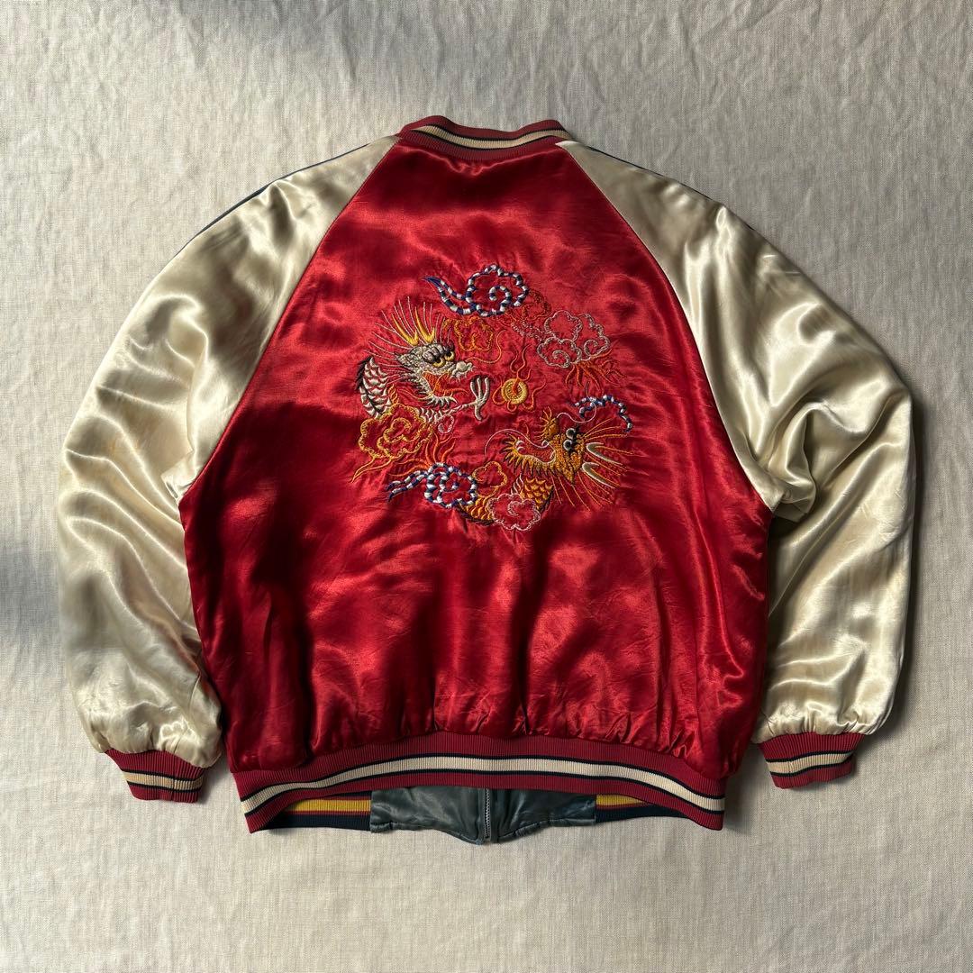 当時物 CREAM SODA PINK DRAGON スカジャン タイガー 龍