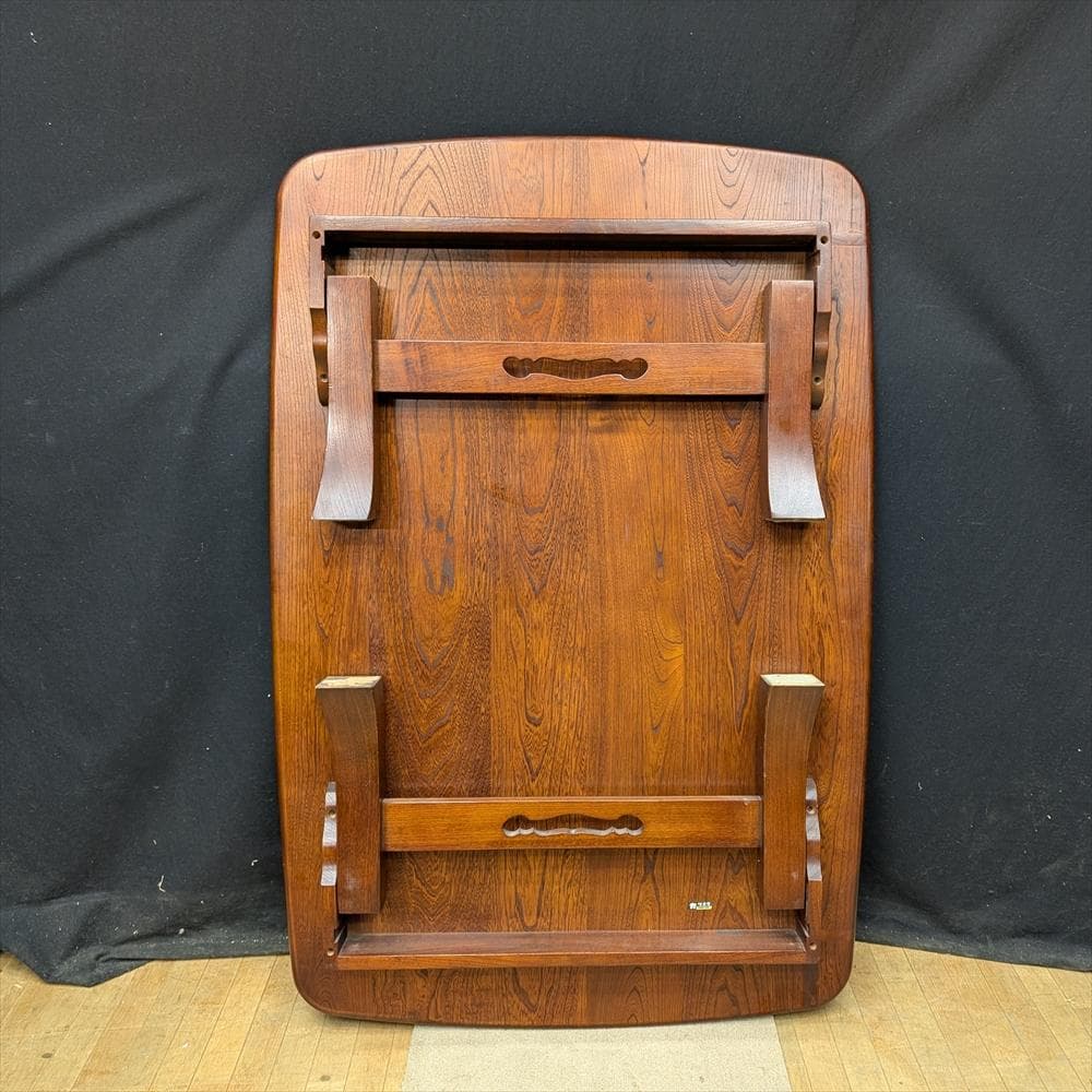 カリモク　欅　ケヤキ　折り畳み　座卓　座敷机　ローテーブル　和家具　座敷　和室